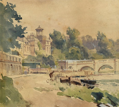 Richmond Bridge London - Watercolour Painting - Late 19th / Early 20th Century2