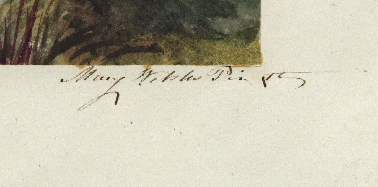 Mary Webster (1794-1883) Watercolour Painting - Distant View Harrow London c18412