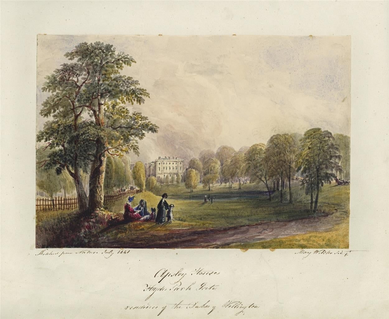 Mary Webster (1794-1883) Watercolour Painting Apsley House Hyde Park London 18418