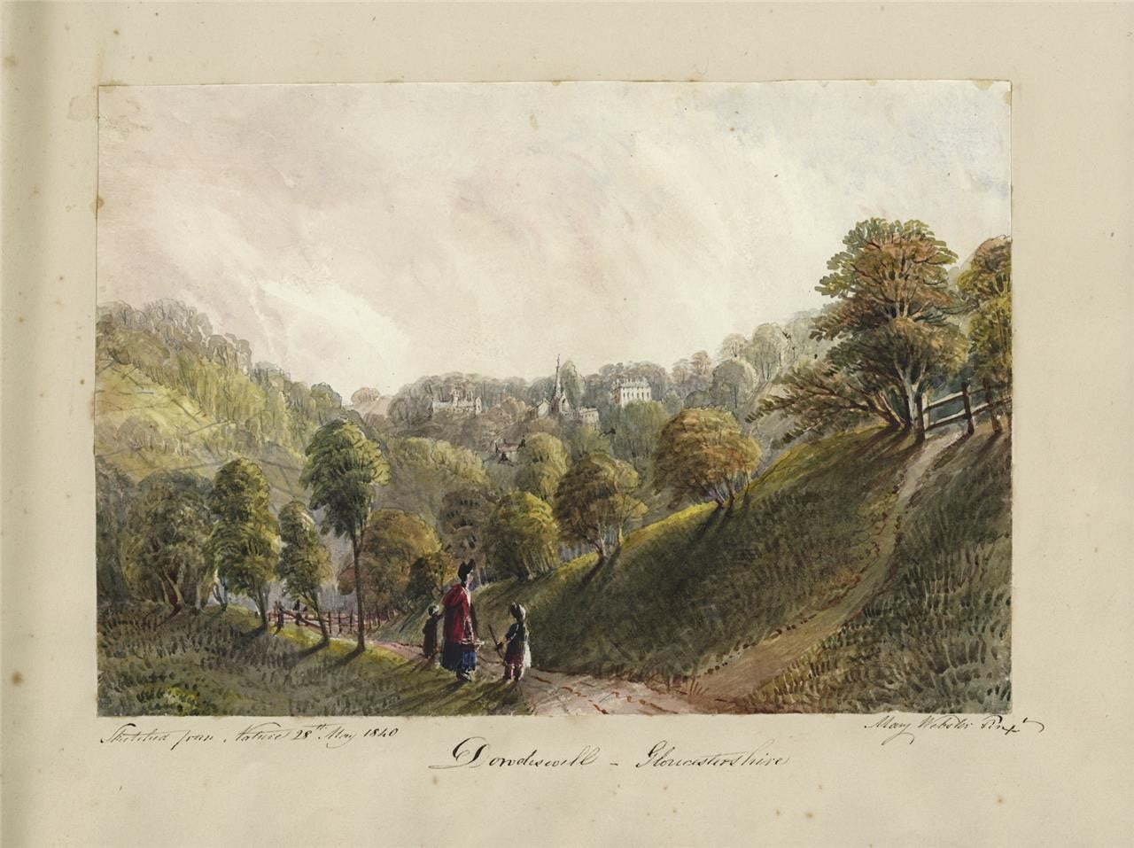 Mary Webster (1794-1883) - Watercolour Painting Dowdeswell Near Cheltenham 18407