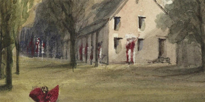 Mary Webster (1794-1883) Watercolour Painting Hyde Park Barracks London 18398