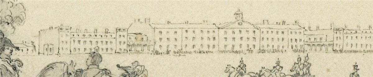 James Wilcox (1778-1865) Painting Royal Artillery Barracks Woolwich London 18439