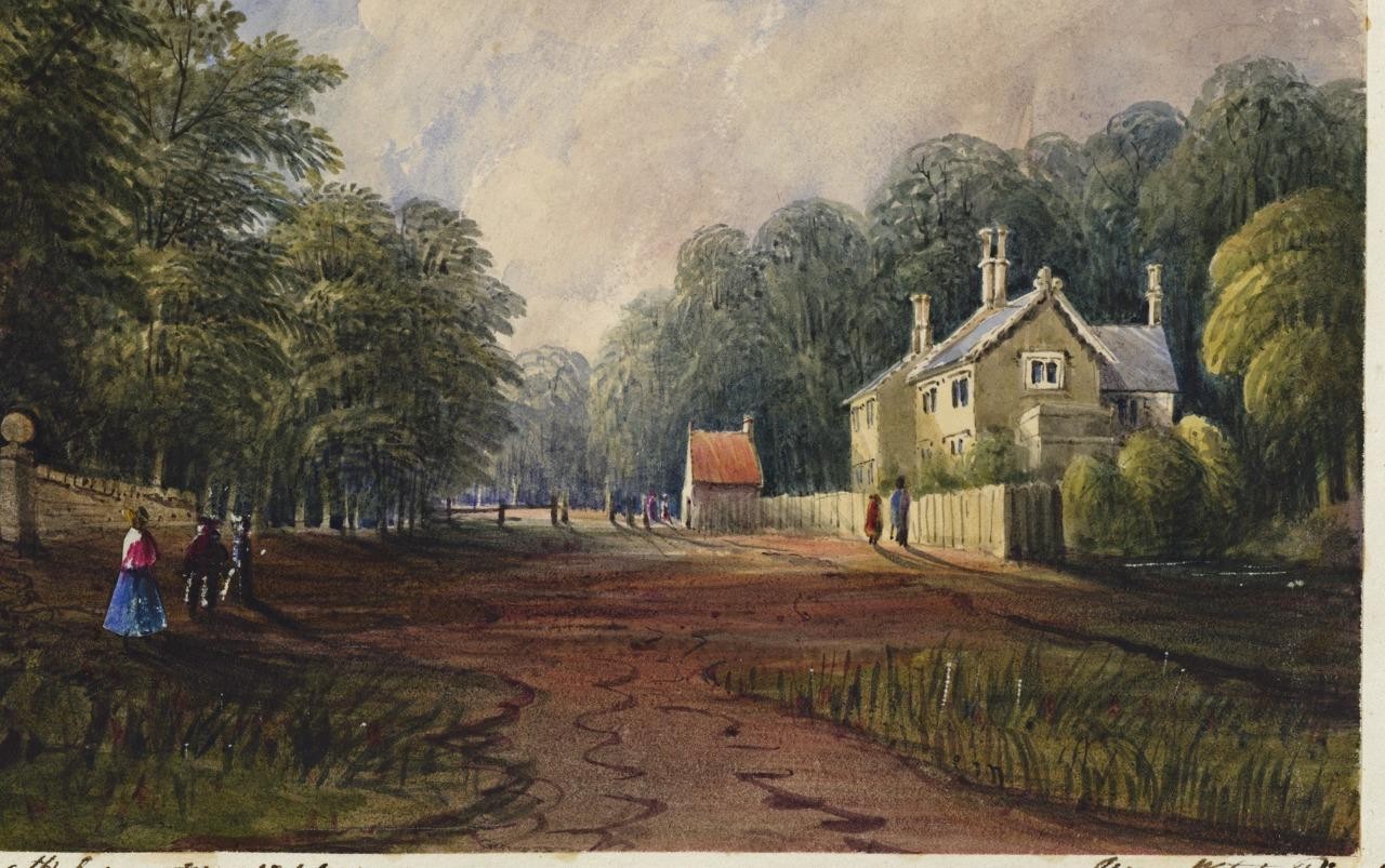 Mary Webster (1794-1883) Watercolour Painting - View On Harrow Road London 18416