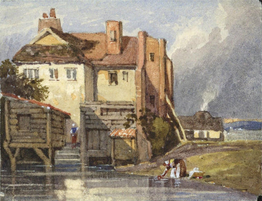 Style Of Samuel Prout Dunstable Miniature Watercolour Painting 19th Century0