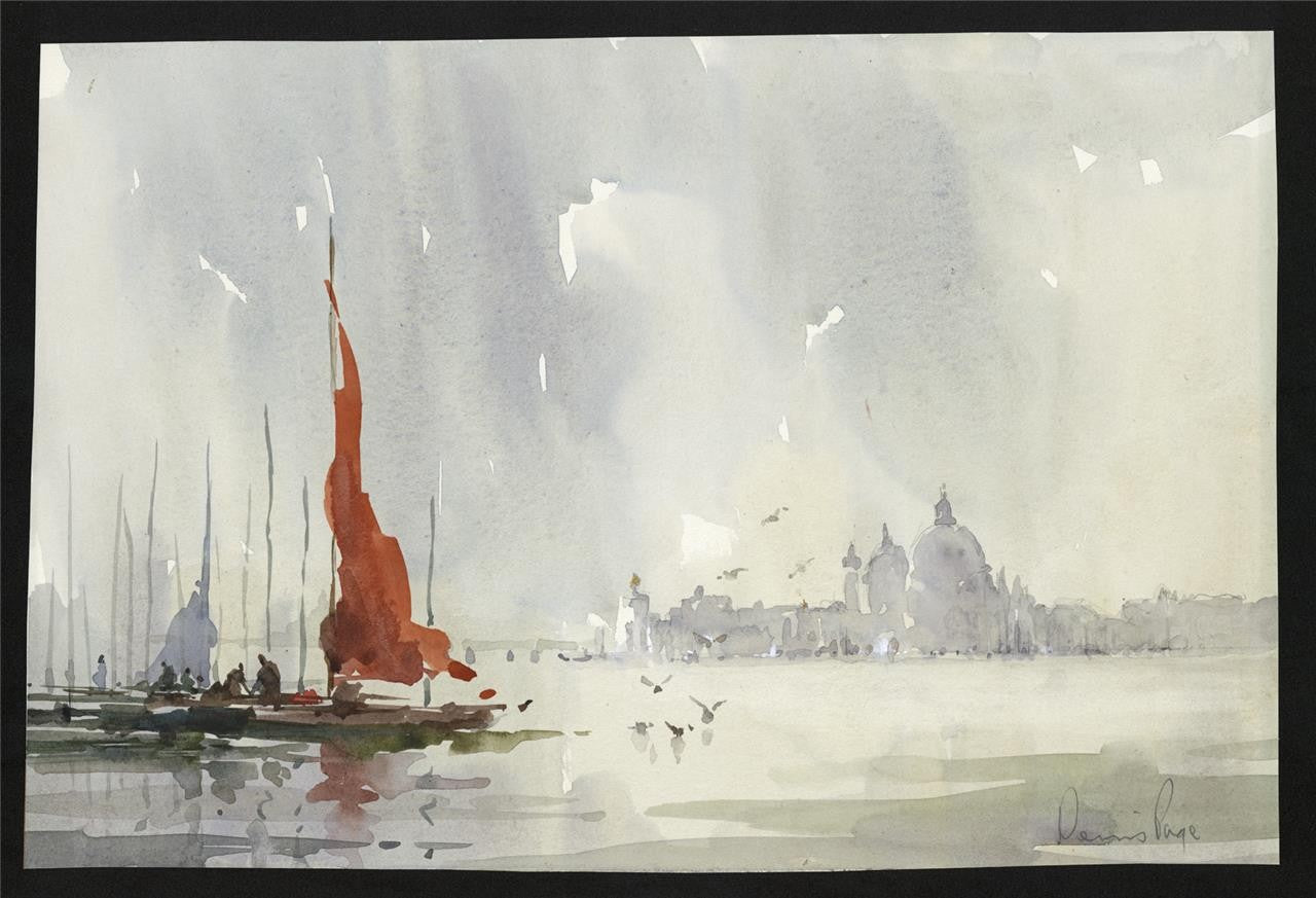 Dennis Page (b.1926) - Watercolour Painting - Venice Italy1