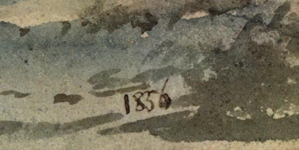 Burntisland Scotland 1856 Antique Watercolour Painting - 19th Century2