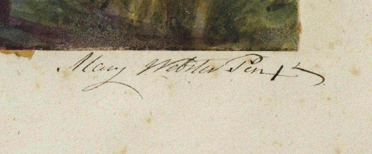 Mary Webster (1794-1883) Watercolour Painting Cottages At Sudbury London 18402