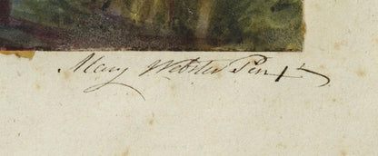 Mary Webster (1794-1883) Watercolour Painting Cottages At Sudbury London 18402