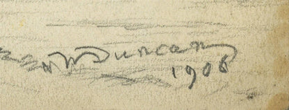 Walter Duncan (1848-1932) - Pencil Drawing - Kingston Bridge, London 19062