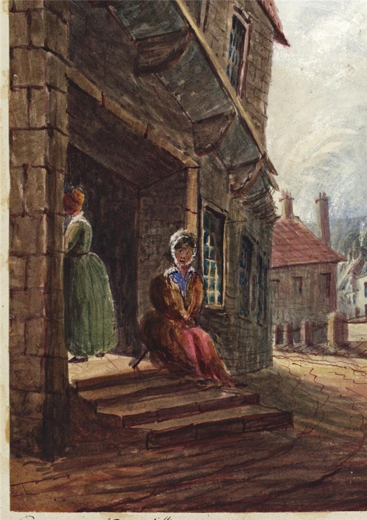 Mary Webster (1794-1883) Watercolour Painting Old Church & Hospital Warwick 184610