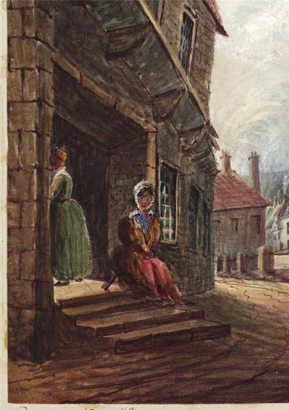 Mary Webster (1794-1883) Watercolour Painting Old Church & Hospital Warwick 184610