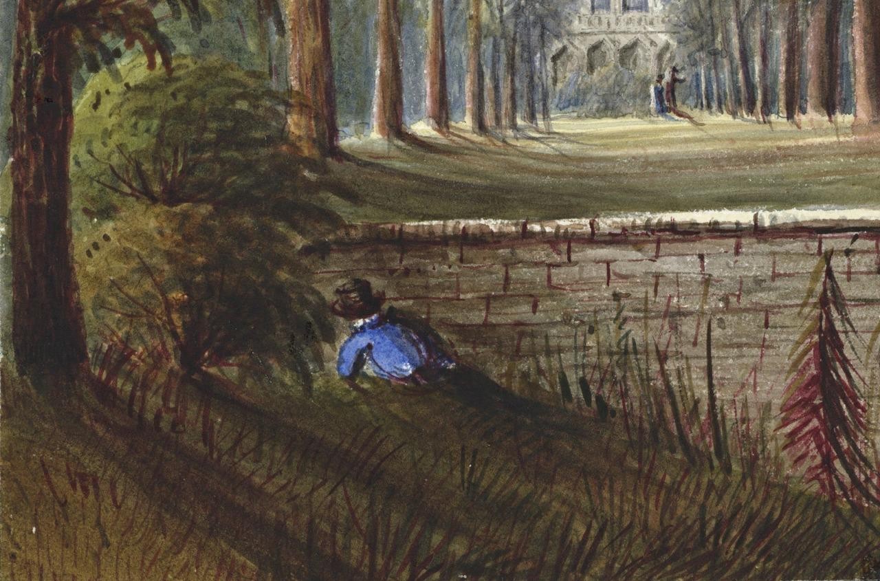 Mary Webster (1794-1883) Watercolour Painting - Guys Cliffe Near Leamington 18462