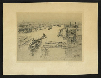William Walcot (1874-1943) Pencil Signed Etching - The Tyne1