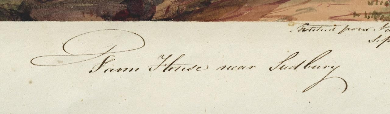 Mary Webster (1794-1883) Watercolour Painting Farm Near Sudbury London 18414