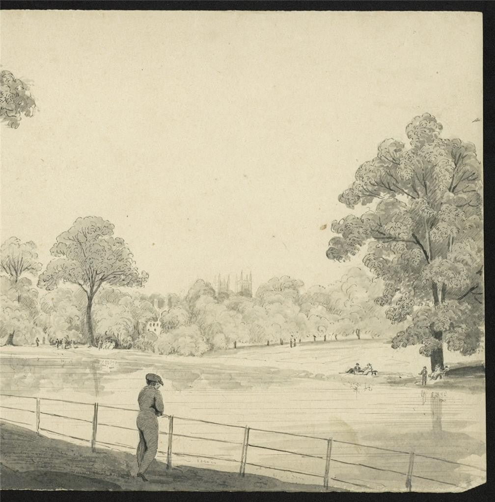 James Wilcox (1778-1865) Watercolour Painting - St James's Park London 184410