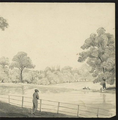 James Wilcox (1778-1865) Watercolour Painting - St James's Park London 184410