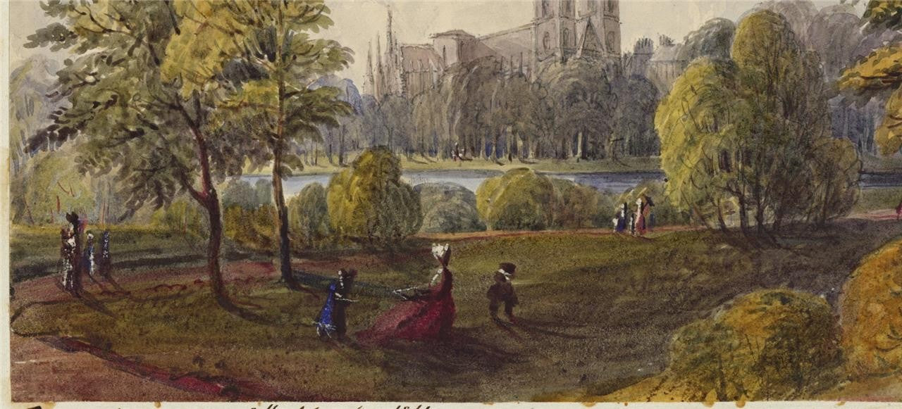 Mary Webster (1794-1883) Watercolour Painting Westminster Abbey London 18415