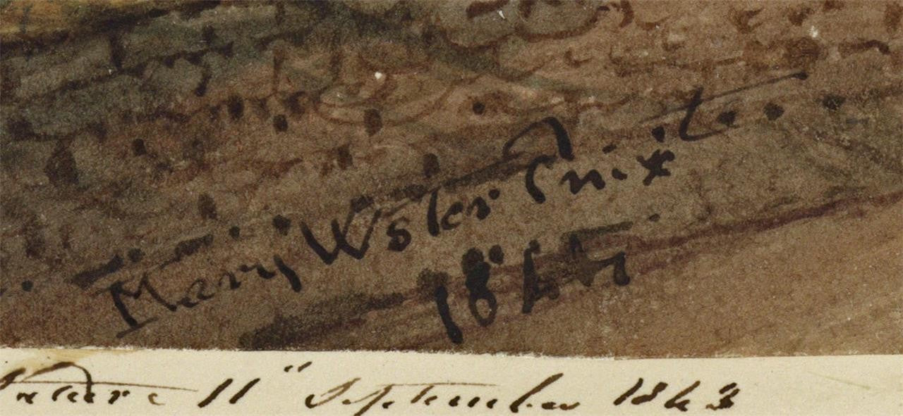 Mary Webster (1794-1883) Watercolour Painting St Martin's Church Canterbury 18432