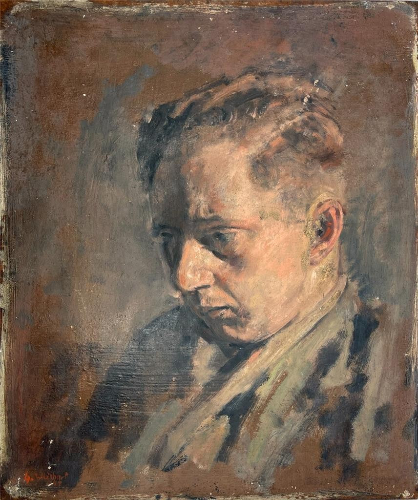 George Weissbort (1928-2013) Oil Painting - Malcolm Lipkin Portrait 19570