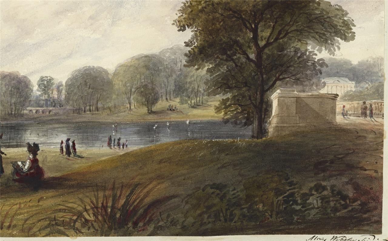 Mary Webster Watercolour Painting View From Kensington Bridge London 18383