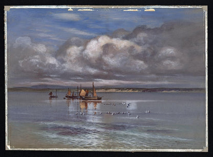 CHARLES J. BULGIN Watercolour Painting BOATS AT SEA - 20TH CENTURY - SEASCAPE2
