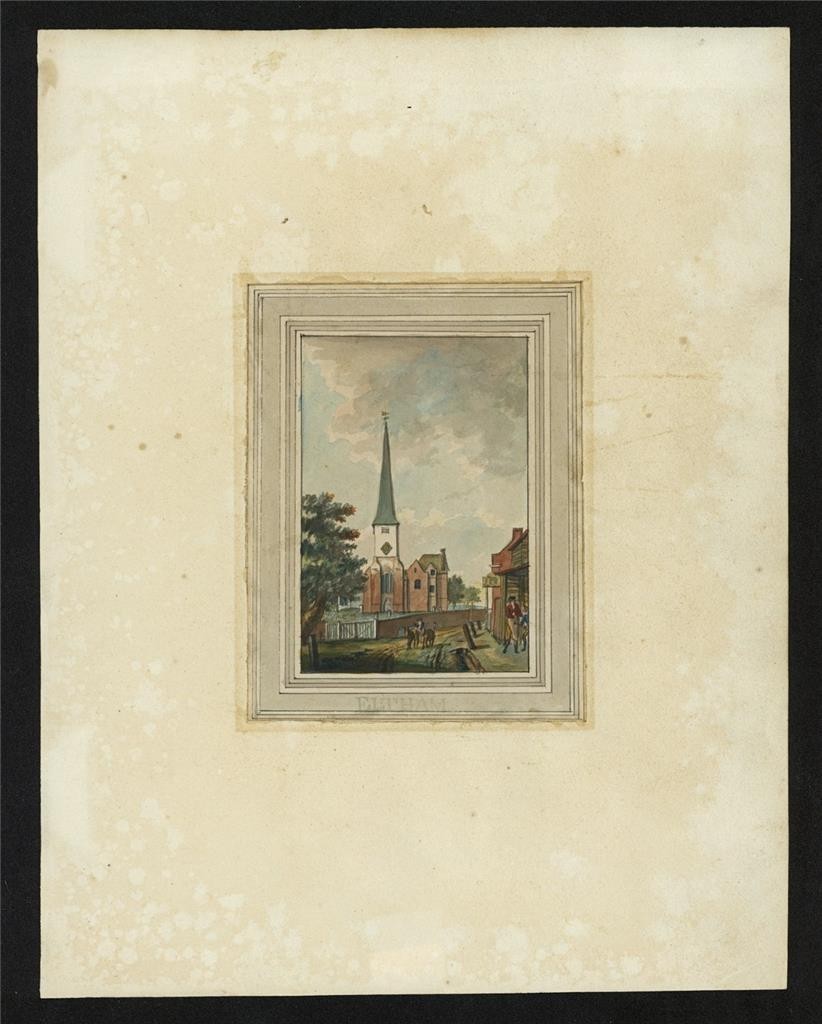 John Hassell (1767-1825) Watercolour Painting - Eltham, Kent - c17911