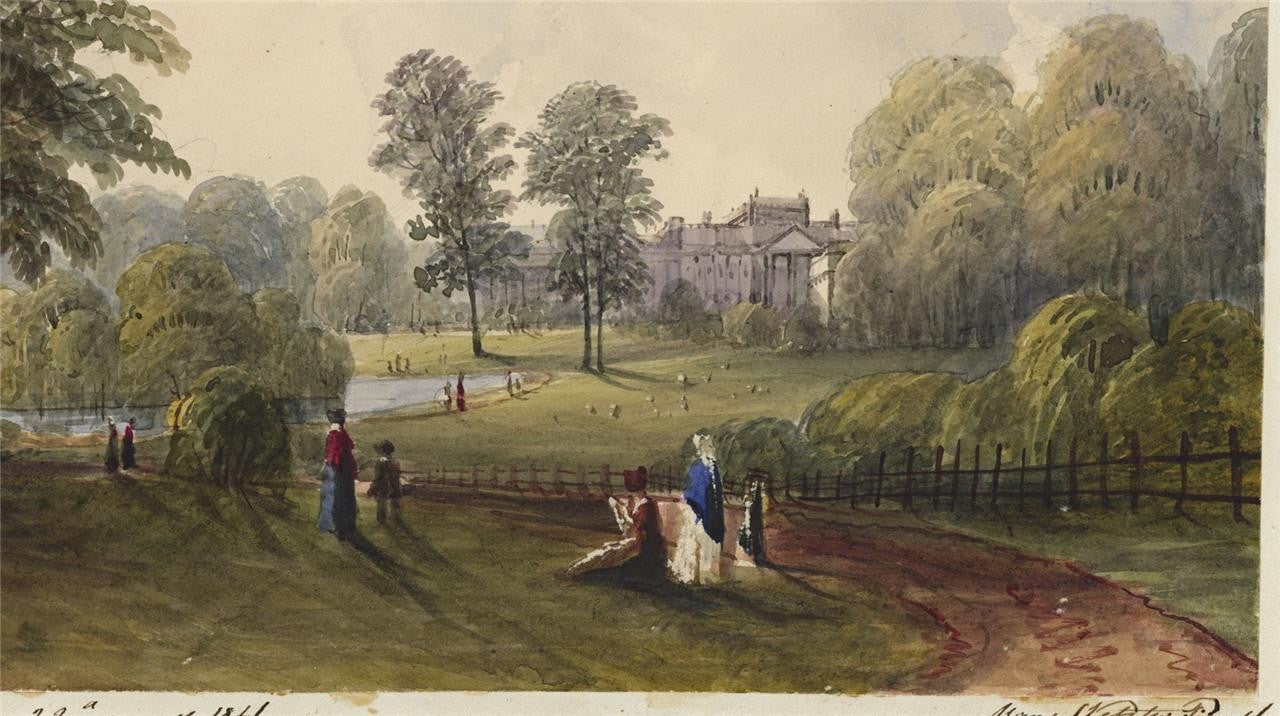 Mary Webster (1794-1883) Watercolour Painting Buckingham Palace London 184110