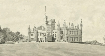 James Wilcox (1778-1865) Watercolour Painting - Knebworth House - 18484