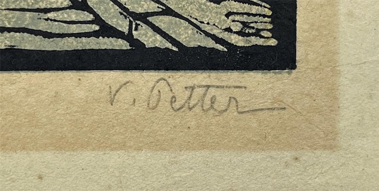 Valerie Petter-Zeis (1881-1963) Pencil Signed Woodcut - Sarajevo2