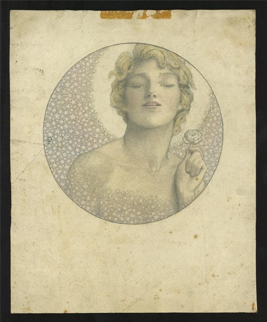 Cecil French (18791953) Pencil Drawing  The Flowering Of The Ages1