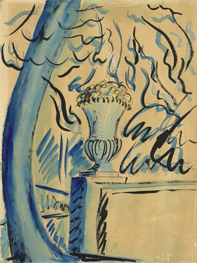 Phyllis Chilton Osborne Watercolour Painting Garden Scene0