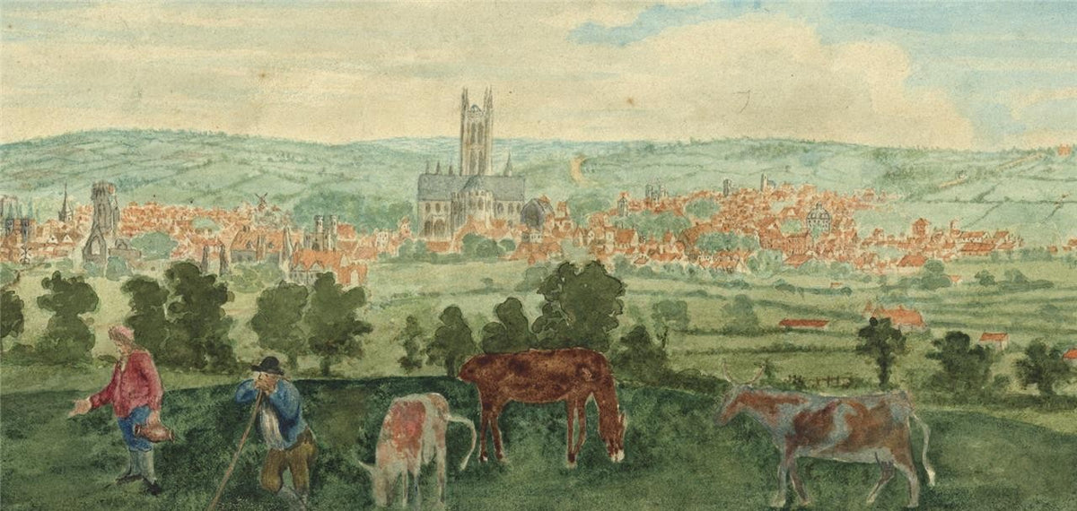 James Wilcox (1778-1865) Watercolour Painting - Canterbury 180012