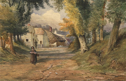 Henry Burdon Richardson (1826-1874) Watercolour Painting Village On The Thames4
