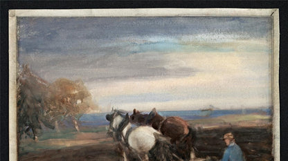 David Thomas Robertson (1879-1952) Watercolour Painting - Farming Landscape7