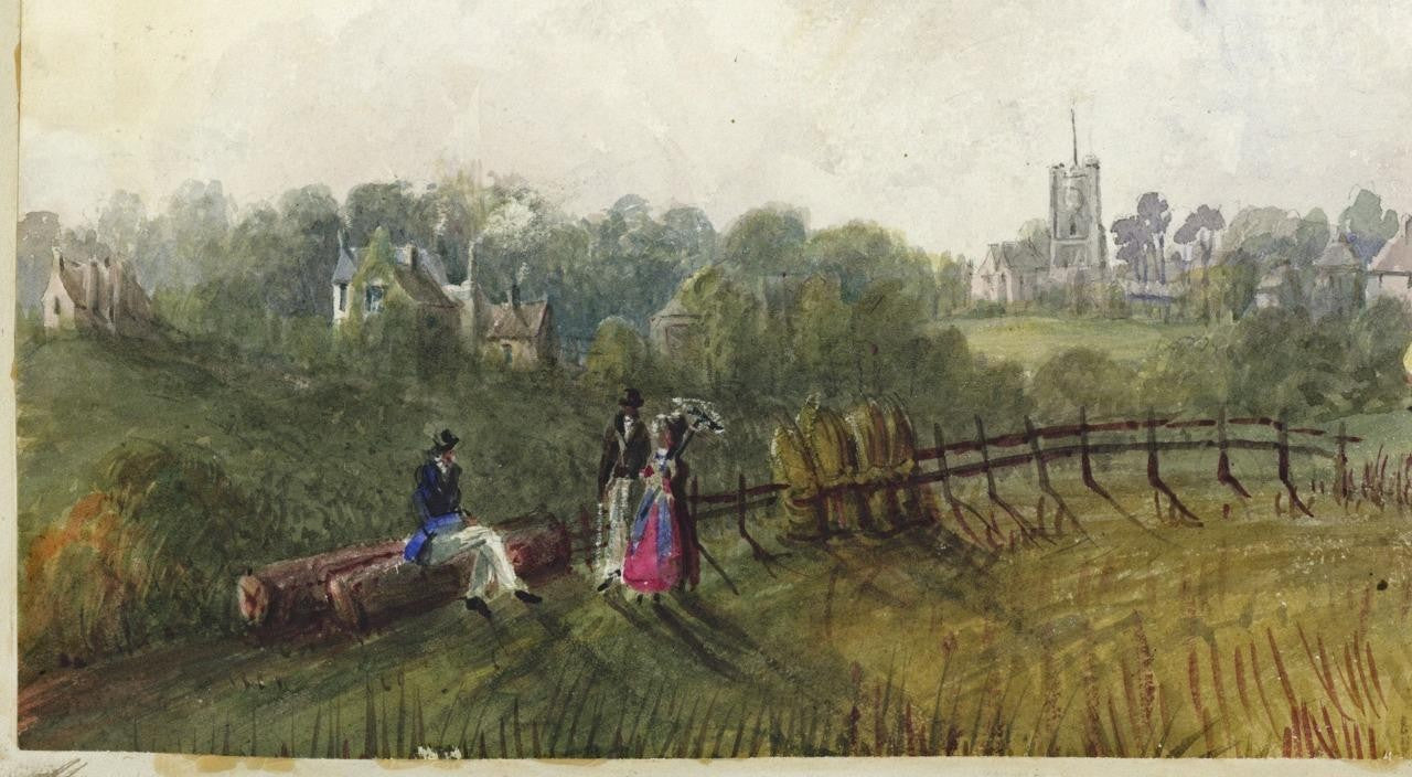 Mary Webster (1794-1883) Watercolour Painting - St Peter's Broadstairs Kent 18435