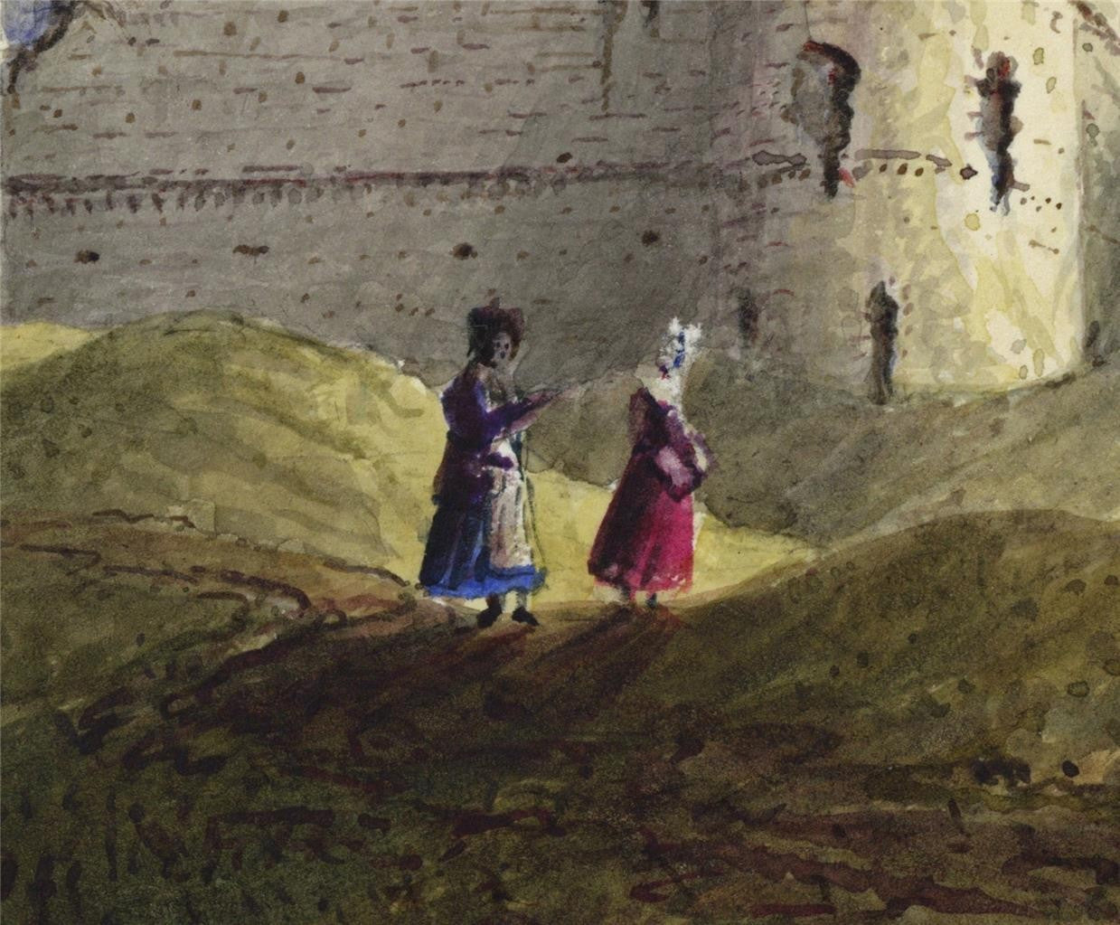 Mary Webster (1794-1883) - Watercolour Painting - Pevensey Castle Sussex - 18427