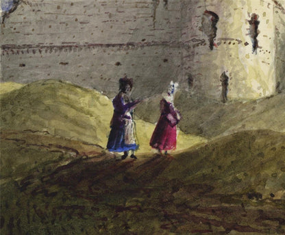 Mary Webster (1794-1883) - Watercolour Painting - Pevensey Castle Sussex - 18427