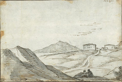 Richard Cooper Jnr (1740-1822) Watercolour Painting Italian Scene 18th Century0