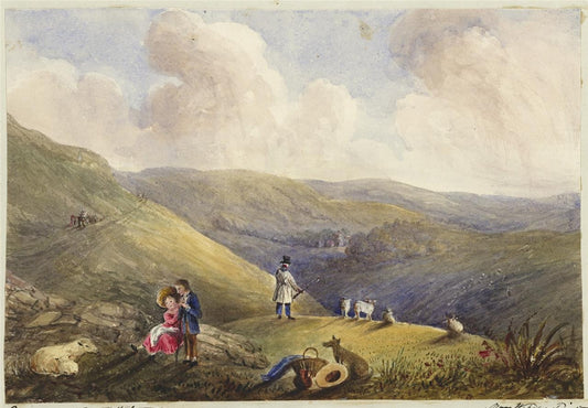 Mary Webster Watercolour Painting The Weald Of Sussex From The Devil's Dyke 18380