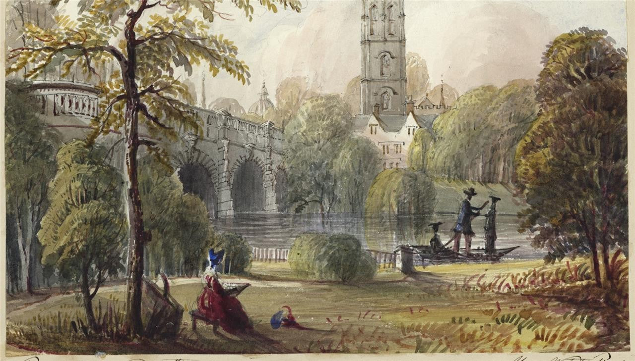 Mary Webster (1794-1883) Watercolour Painting - Magdalen College Oxford 18408