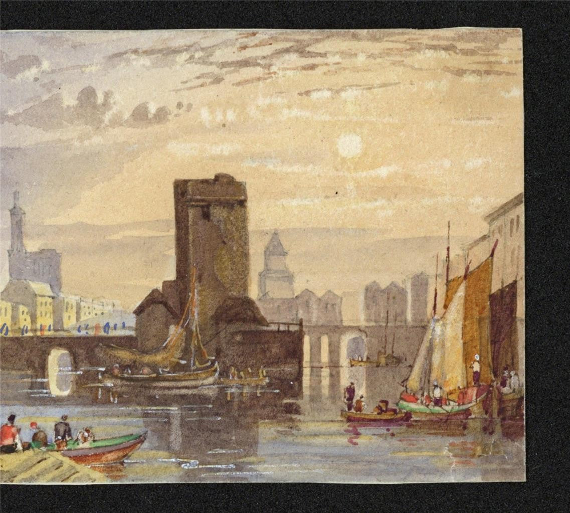 Style Of Samuel Prout Strasbourg France Watercolour Painting 19th Century4