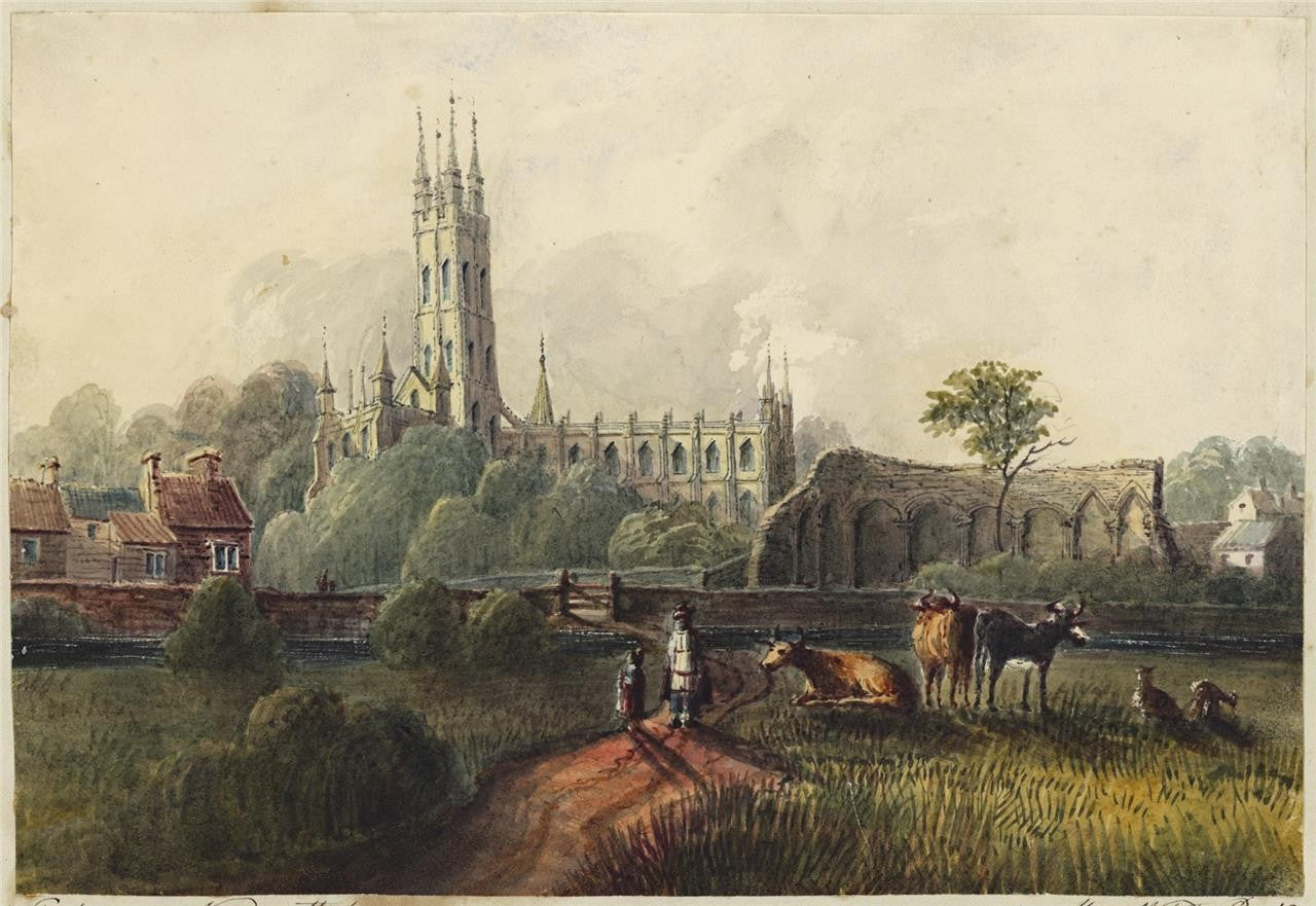 Mary Webster (1794-1883) Watercolour Painting Gloucester Cathedral 18400