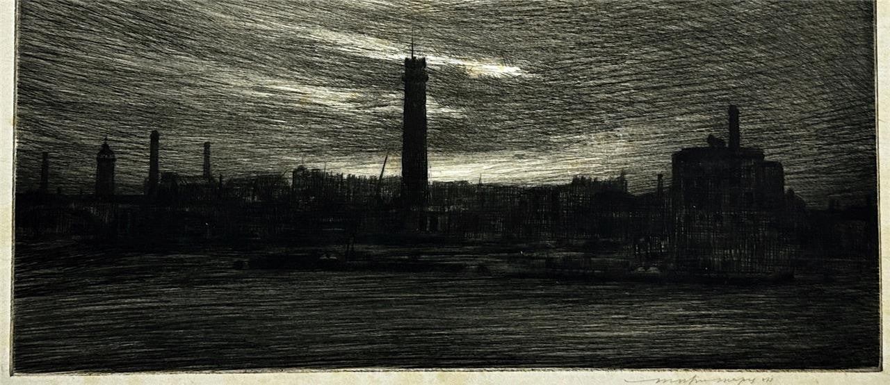 Mortimer Menpes (1855-1938) - Pencil Signed Etching - Shot Tower London3