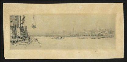 William Walcot (1874-1943) Pencil Signed Etching - The Thames London1