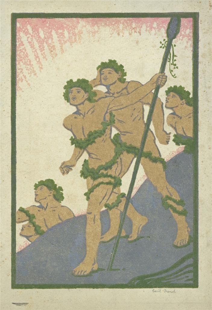 Cecil French (18791953) Pencil Signed Woodcut3