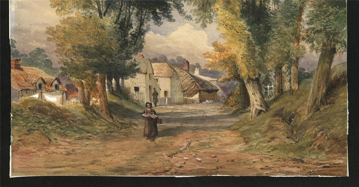 Henry Burdon Richardson (1826-1874) Watercolour Painting Village On The Thames8