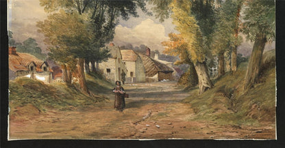 Henry Burdon Richardson (1826-1874) Watercolour Painting Village On The Thames8