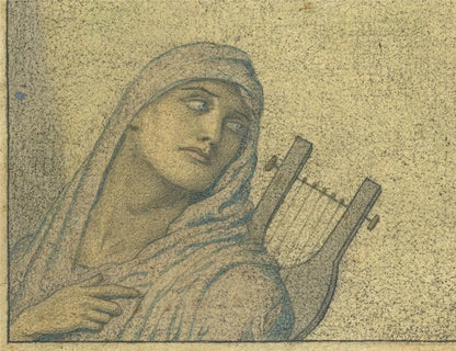 Cecil French (18791953) Pencil Drawing  Elegiac Poet3