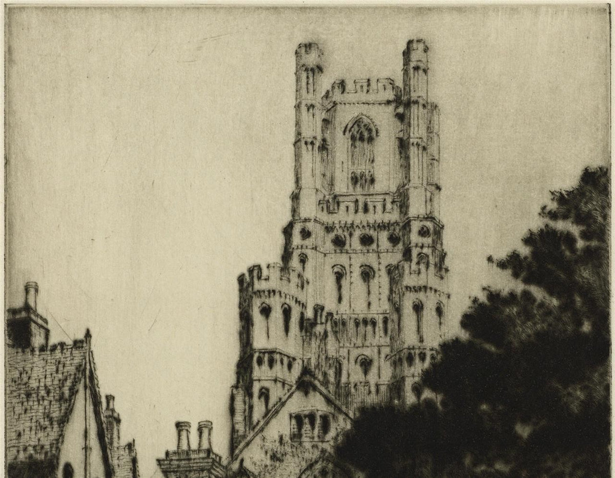 Sybil Andrews (1898-1992) Pencil Signed Etching - King's School Ely4