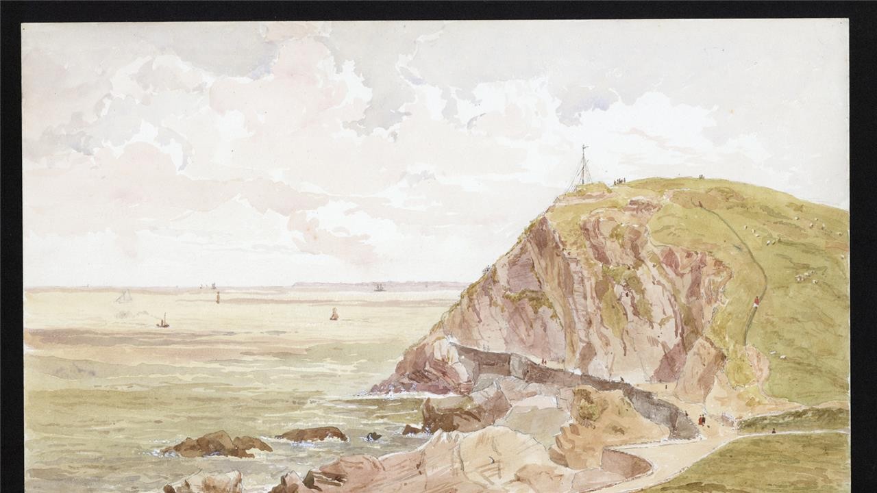 Capstone Point Ilfracombe Devon 1866 Watercolour Painting - 19th Century9